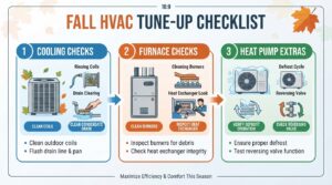 Fall HVAC tune-up checklist info