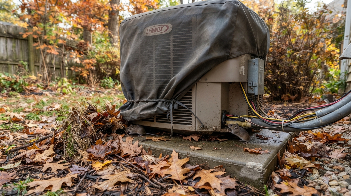 Mice scurrying near HVAC unit